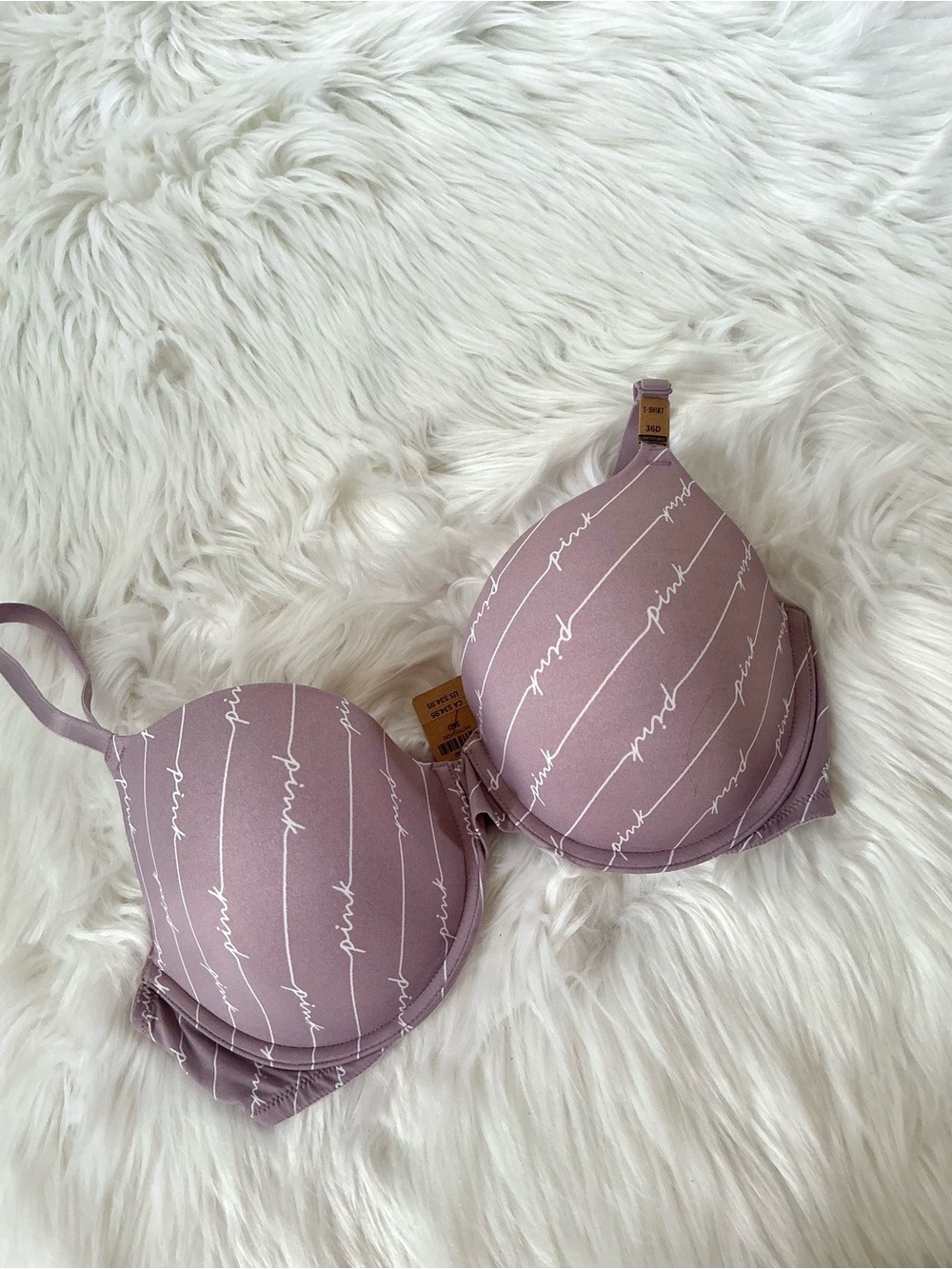 NWT PINK Victoria's Secret Mauve Lightly Lined T-Shirt Bra Size Medium Excellent